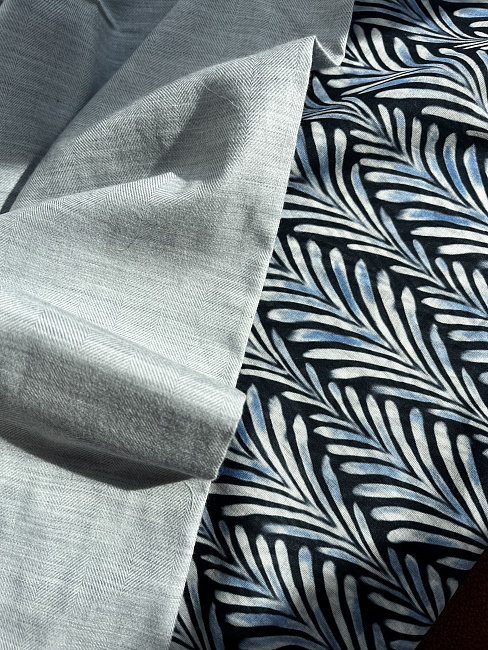 картинка Нежнейший батист в синих оттенках от Zegna магазин являющийся официальным дистрибьютором в России 