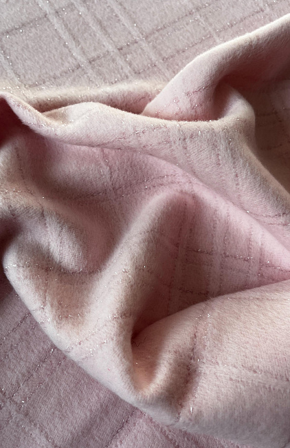 картинка Нежно-розовая клетка с люрексом от Monnalisa магазин являющийся официальным дистрибьютором в России 